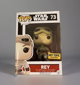 Funko Pop Star Wars Trilogy The Force Awakens Rey 73 Hot Topic Vaulted - Picture 1 of 6