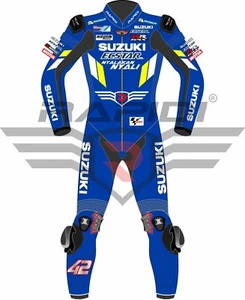 ALEX RINS SUZUKI ECSTAR 2019 MODEL MOTOGP MOTORBIKE LEATHER RACING SUIT - Picture 1 of 4