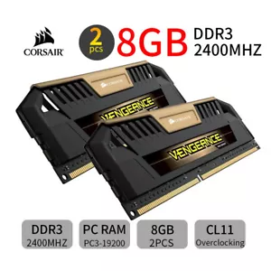 Corsair Vengeance Pro 16GB 2x8GB DDR3 OC 2400MHz PC3-19200 Desktop Memory RAM AG - Picture 1 of 4