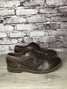 Base London Brown Leather Wingtip Lace Oxfords Casual Shoes Men Sz 44EU/11M US - Picture 1 of 20