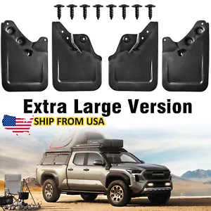 US Extra Large 4x Mud Flaps For Toyota Tacoma 2024 2025 Front Rear Splash Guards - Foto 1 di 9
