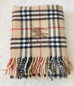 Coperta Burberry Lap 100% Lana Nova Check Beige Giappone Nishikawa Sciarpa - Foto 1 di 6