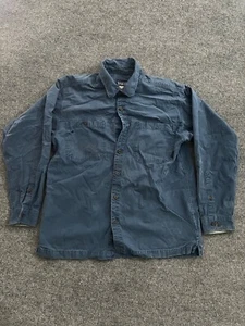 Vintage Patagonia Blue Canvas Work Shirt Button Up Long Sleeve Heavy Mens Sz S - Picture 1 of 10
