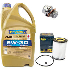 Produktbild - Motoröl Set 5W-30 5 Liter + Ölfilter SH 4045 L + schraube für Mercedes E-Klasse