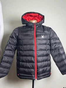 Spyder Boys Water Resistant Hooded Puffer Jacket Size Large - Picture 1 of 7