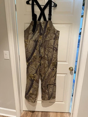 Real Tree 10X Gore-tex Bibs Rainwear Camo Hunting Size L Waist 38-40 - Image 1 of 4