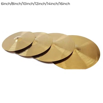 6 8 10 12 14 16 Inch Drum Brass Cymbals Percussion Splash Crash Hi-Hat Cymbal - Image 1 of 4