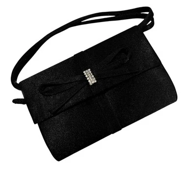 Nuevo bolso de noche clásico estrás. Arco. correa opcional nueva sin etiquetas negra Foto 1 de 4