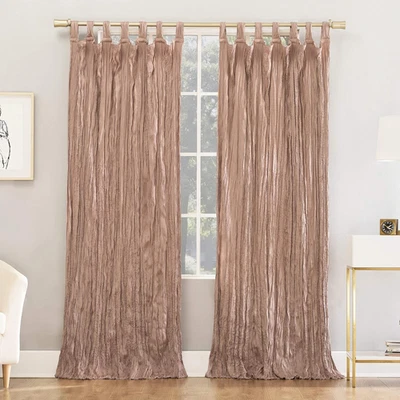 Odelia Distressed Velvet Blackout Tab Top Curtain Panel, 50" X 95", Blu - Image 1 of 4