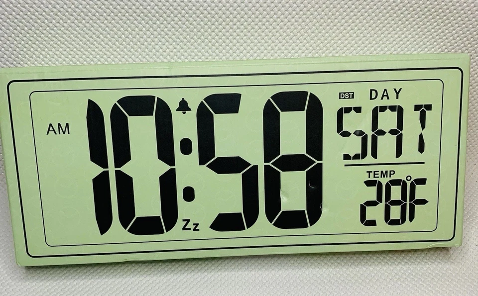 Atomic Clock:  Large Digital Wall Clock ; Count Up and Down Timer New in Box - Image 1 of 3