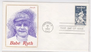 Turtles TradingPost - Babe Ruth - 1983 #2046 FDC - Chaczyk Cachet - Bild 1 von 1