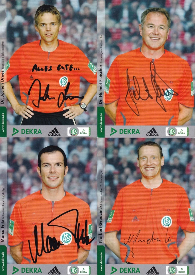 Fussball - 20 Autogrammkarten DFB-Schiedsrichter mit Originalunterschrift! - Bild 1 von 1