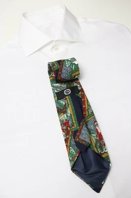 C&A Corbata Hombre Talla Única Navidad Tema Puntiagudo Estampado Clásico Atado - Imagen 1 de 4