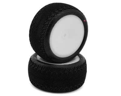 JConcepts 3DP 2.2" Pre-Mounted Rear Buggy Carpet Tires (White) (2) - Image 1 of 3