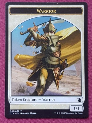 Magic The Gathering DRAGONS OF TARKIR WARRIOR token card MTG - Image 1 of 2