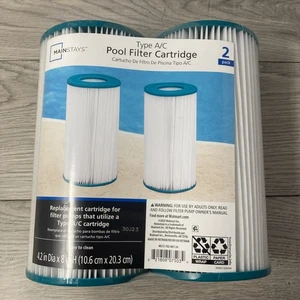 Mainstays 2 Pack Type A/C Pool Universal Replacement Filter Cartridge NEW SEALED - Picture 1 of 5