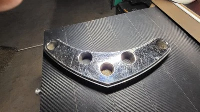 Chrome Flush Top Billet Triple Tree uppe Fit Harley 36-99 Frames Wide Glide 41MM - Image 1 of 4