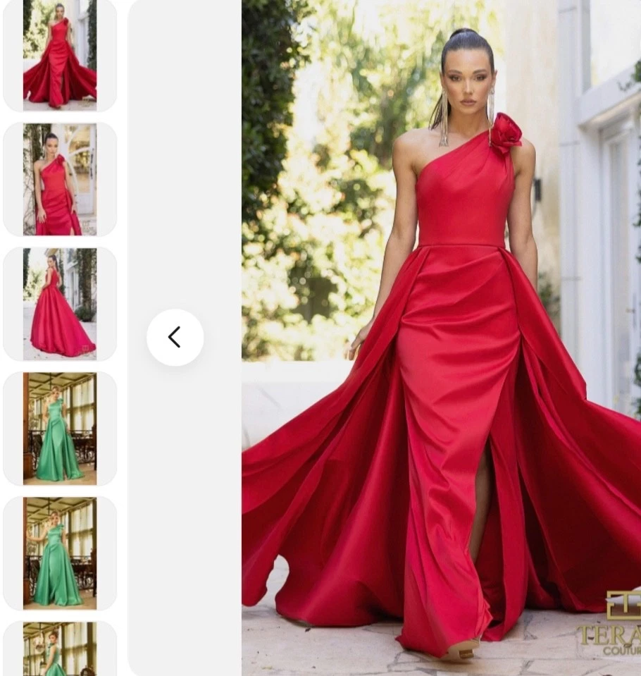 Vestido rojo terani couture talla 16 sin usar precio original $588.00 Foto 1 de 1