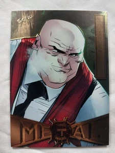 2021 Marvel Metal Universe Spider-Man Universe Wilson Fisk Light Fx Gold #98 - Picture 1 of 2