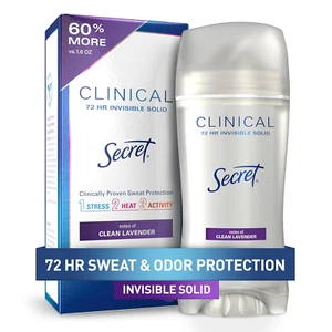 Clinical Strength Deodorant for Women, Clean Lavender Scent, 2.6 Oz 2 Pack - Picture 1 of 14