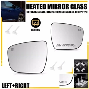 For 14-20 Nissan Rogue 17-20 Pathfinder 2PCS Mirror Glass Heated Left Right Side - Picture 1 of 15