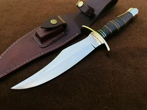 Oso sufí de acero de resorte 5160 hecho a mano, punto de clip, cuchillo Bowie, réplica - Imagen 1 de 6