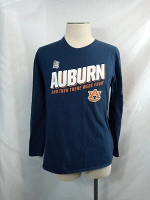 Camiseta Auburn Final Four Para Hombre Grande Manga Larga Fanáticos Azul Naranja Blanco Foto 1 de 4