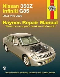 2003-2008 Nissan 350Z & Infiniti G35 Haynes Repair Service Manual Book 7233 - Image 1 of 1