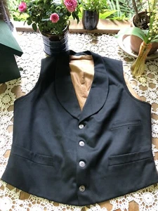Vintage Antique 1900’s Turn Of The Century Fine Wool Waist Coat Vest Ch 38” - Picture 1 of 12