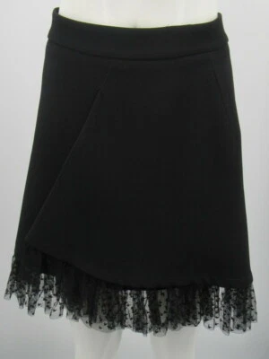 Falda Maje negra línea A con encaje ribete de tul talla 40 Foto 1 de 4