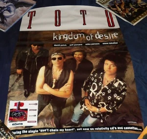 Póster promocional Toto Kingdom of Desire 1992 vintage - Imagen 1 de 1