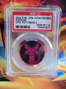 Pokemon Espeon 2024 Capsule Vending Vol 5 Graded Coin PSA 10 - Picture 1 of 2