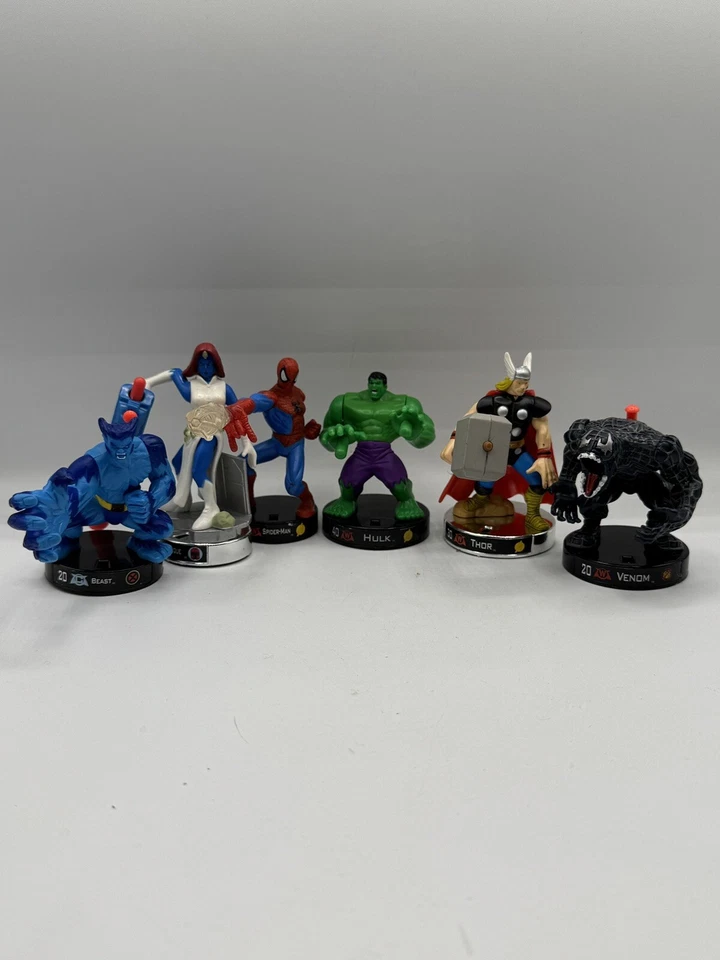 Marvel Attacktix Figuras Juego Piezas Hulk Venom Spider-man Bestia Mística X-man Foto 1 de 4