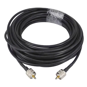New CB Radio Antenna RG58 Coaxial Coax Cable 50Ohm UHF PL-259 Male to Male 50ft - Zdjęcie 1 z 8