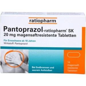 PANTOPRAZOL-ratiopharm SK 20 mg magensaftres.Tabl. 14 St PZN 05520856 - Bild 1 von 6