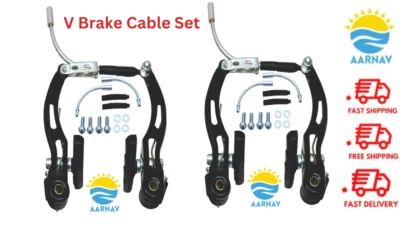 MTB Juego de frenos en V de bicicleta de montaña BMX MBT freno en V delantero + trasero freno en V negro