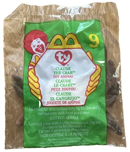 McDonald’s Happy Meal Toy 1999 Ty Beanie Baby #9 Claude The Crab-nuevo - Imagen 1 de 2