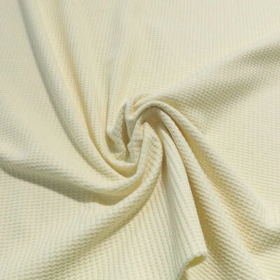 TOLKO Jersey BündchenStoff in Waffel-Pique Look Baumwollstoff Meterware