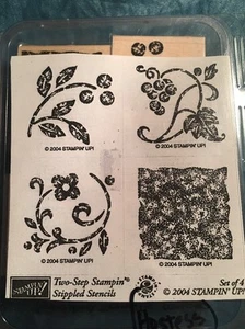 Stampin Up Two Step Stampin Stippled Stencils - Picture 1 of 3
