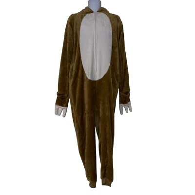 Traje de unión perezoso polar disfraz para hombre M marrón Halloween máscara cómoda con capucha Foto 1 de 4