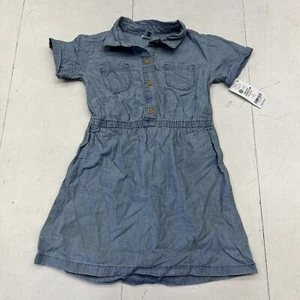 Carters Blue Short Sleeve Dress Girls Size 6 NEW - Picture 1 of 8