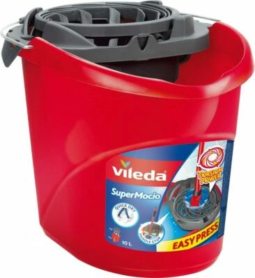 Vileda Super Mocio EIMER mit Wringeinsatz Power Press Wringer Wischmopeimer 10L - Bild 1 von 2