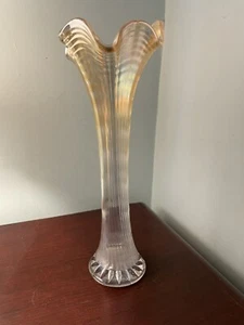 Imperial Glass Ripple Vase 9.5” - Picture 1 of 4