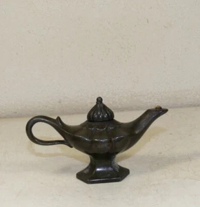 JUST ANDERSEN Denmark - small oil lamp in disko metal - Picture 1 of 4