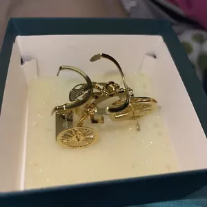 Baldwin Brass Tricycle Christmas Ornament in Box 24K Gold Finish 1999 - Picture 1 of 3