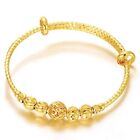 24ct Yellow Gold Filled Girl's Kid's Ball Style Bright Designer Bangle
