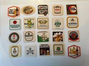 VTG German Beer Coasters 25 Double Sided Barware Oktoberfest - Picture 1 of 2