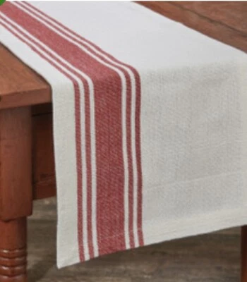 "Corredor de mesa Ribbon Candy - Rayas rojas vacaciones de Navidad 36"" corredor" Foto 1 de 2