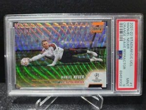 2021-22 Topps Stadium MANUEL NEUER Orange Refractor /25 PSA 9 Mint - Picture 1 of 2