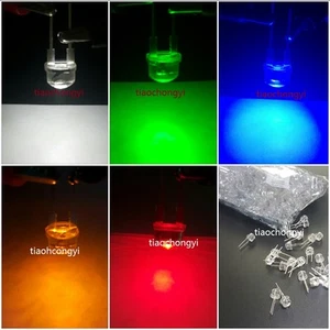 100X 8mm 0.5W Alta Potencia LEDs Blanco Rojo Verde Azul Amarillo LED Surtido Kit - Imagen 1 de 3